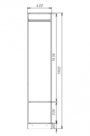 Шкаф для Одежды ЭШ1-РП-19-4 (ручка профильная) серия "Экон" в Менделеевске - mendeleevsk.ok-mebel.com | фото 2
