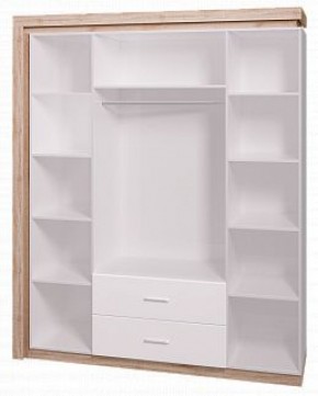 Шкаф для одежды с ящиками 4-х створчатый с зеркалом Люмен 16 в Менделеевске - mendeleevsk.ok-mebel.com | фото 2