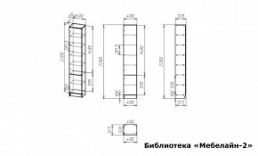 Шкаф книжный Мебелайн-2 в Менделеевске - mendeleevsk.ok-mebel.com | фото 2