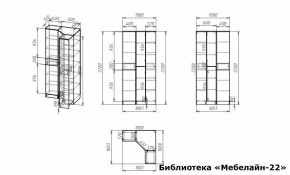 Шкаф книжный Мебелайн-22 в Менделеевске - mendeleevsk.ok-mebel.com | фото 3