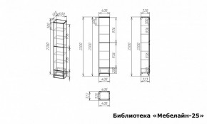 Шкаф книжный Мебелайн-25 в Менделеевске - mendeleevsk.ok-mebel.com | фото 3