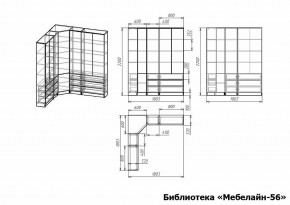 Шкаф книжный Мебелайн-56 в Менделеевске - mendeleevsk.ok-mebel.com | фото 3