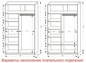 Шкаф-купе 1400 серии SOFT D6+D4+B2+PL2 (2 ящика+1штанга+1 полка) профиль «Капучино» в Менделеевске - mendeleevsk.ok-mebel.com | фото 8