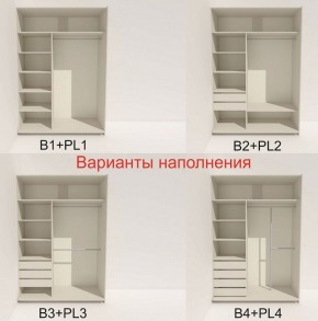 Шкаф-купе 1400 серии SOFT D8+D2+B2+PL4 (2 ящика+F обр.штанга) профиль «Капучино» в Менделеевске - mendeleevsk.ok-mebel.com | фото 4