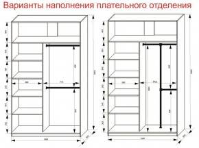 Шкаф-купе 1400 серии SOFT D8+D2+B2+PL4 (2 ящика+F обр.штанга) профиль «Капучино» в Менделеевске - mendeleevsk.ok-mebel.com | фото 5