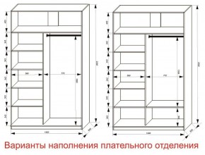 Шкаф-купе 1400 серии SOFT D8+D2+B2+PL4 (2 ящика+F обр.штанга) профиль «Капучино» в Менделеевске - mendeleevsk.ok-mebel.com | фото 6