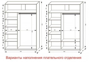 Шкаф-купе 1600 серии SOFT D1+D3+B2+PL1 (2 ящика+1штанга) профиль «Графит» в Менделеевске - mendeleevsk.ok-mebel.com | фото 6