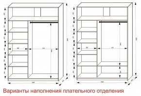 Шкаф-купе 1600 серии SOFT D6+D6+B2+PL3 (2 ящика+2штанги) профиль «Капучино» в Менделеевске - mendeleevsk.ok-mebel.com | фото 8