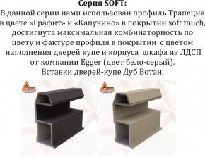 Шкаф-купе 1800 серии SOFT D1+D3+B2+PL1 (2 ящика+1штанга) профиль «Графит» в Менделеевске - mendeleevsk.ok-mebel.com | фото 11