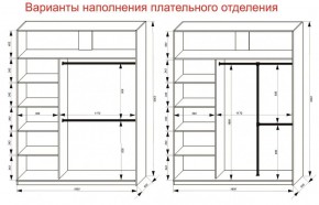 Шкаф-купе 1800 серии SOFT D6+D6+B2+PL3 (2 ящика+2штанги) профиль «Капучино» в Менделеевске - mendeleevsk.ok-mebel.com | фото 8