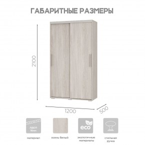 Шкаф-купе ШКК-11 (ясень белый) в Менделеевске - mendeleevsk.ok-mebel.com | фото 7
