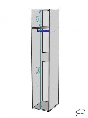Шкаф Linnea MHR-1 2050х400х510 (Белый-М 11.1.2) в Менделеевске - mendeleevsk.ok-mebel.com | фото 3