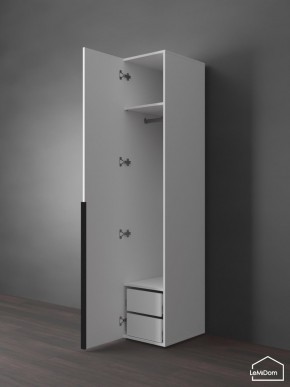 Шкаф Linnea MHR-1-3 2050х400х510 (Белый-М 11.1.1) в Менделеевске - mendeleevsk.ok-mebel.com | фото 5