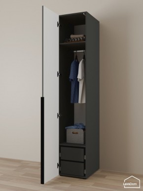 Шкаф Linnea MHR-1-3 2050х400х510 (Графит-М 11.1.25) в Менделеевске - mendeleevsk.ok-mebel.com | фото 5