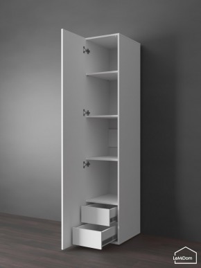 Шкаф Linnea MHR-1PO-4 2050х400х510 (Белый-М 11.1.1) в Менделеевске - mendeleevsk.ok-mebel.com | фото 4