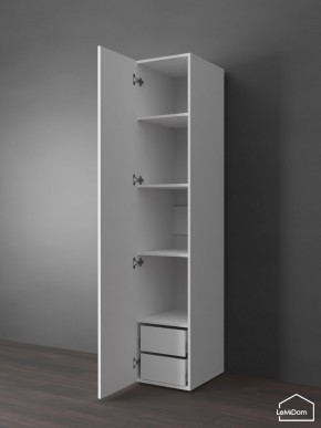 Шкаф Linnea MHR-1PO-4 2050х400х510 (Белый-М 11.1.1) в Менделеевске - mendeleevsk.ok-mebel.com | фото 5