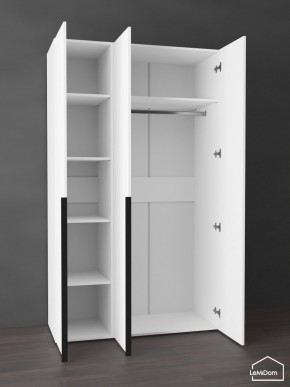 Шкаф Linnea MHR-3-1 2050х1200х510 (Белый-М 11.1.2) в Менделеевске - mendeleevsk.ok-mebel.com | фото 4
