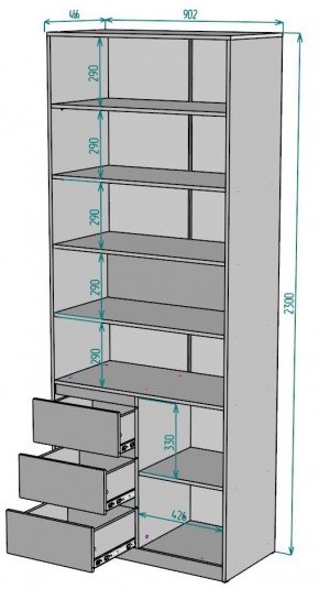 Шкаф Мальта H191 в Менделеевске - mendeleevsk.ok-mebel.com | фото 2