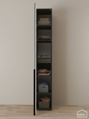 Шкаф с антресолью Linnea MHR-1A-2 2450х400х510 (Графит-М 11.1.25) в Менделеевске - mendeleevsk.ok-mebel.com | фото 4
