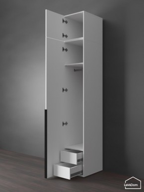 Шкаф с антресолью Linnea MHR-1A-3 2450х400х510 (Белый-М 11.1.2) в Менделеевске - mendeleevsk.ok-mebel.com | фото 6