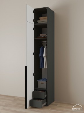 Шкаф с антресолью Linnea MHR-1A-3 2450х400х510 (Графит-М 11.1.25) в Менделеевске - mendeleevsk.ok-mebel.com | фото 5