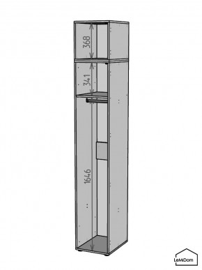 Шкаф с антресолью Linnea MHR-1POA-1 2450х400х510 (Белый-М 11.1.2) в Менделеевске - mendeleevsk.ok-mebel.com | фото 3