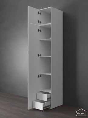 Шкаф с антресолью Linnea MHR-1POA-4 2450х400х510 (Белый-М 11.1.2) в Менделеевске - mendeleevsk.ok-mebel.com | фото 5