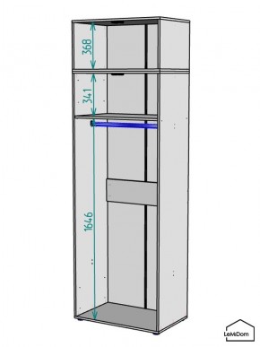 Шкаф с антресолью Linnea MHR-2A-1 2450х800х510 (ДВ-М 11.1.25) в Менделеевске - mendeleevsk.ok-mebel.com | фото 3