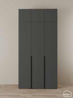 Шкаф с антресолью Linnea MHR-3A-1 2450х1200х510 (Графит-М 11.1.25) в Менделеевске - mendeleevsk.ok-mebel.com | фото