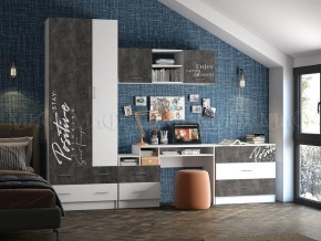 ВЕГА NEW Позитив Шкаф (Бетон темный/белый) в Менделеевске - mendeleevsk.ok-mebel.com | фото 3