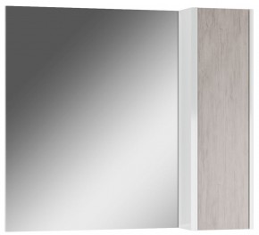 Шкаф-зеркало Uno 80 Дуб серый левый/правый Домино (DU1504HZ) в Менделеевске - mendeleevsk.ok-mebel.com | фото