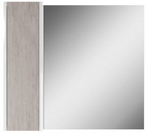 Шкаф-зеркало Uno 80 Дуб серый левый/правый Домино (DU1504HZ) в Менделеевске - mendeleevsk.ok-mebel.com | фото 2