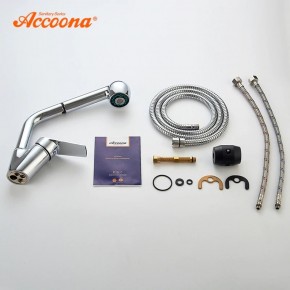 Смеситель для кухни Accoona A5410 с вытягивающейся лейкой в Менделеевске - mendeleevsk.ok-mebel.com | фото 3