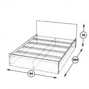 Стандарт Кровать 0900, цвет белый, ШхГхВ 93,5х203,5х70 см., сп.м. 900х2000 мм., без матраса, основание есть в Менделеевске - mendeleevsk.ok-mebel.com | фото 4