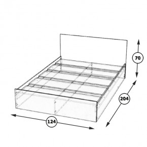 Стандарт Кровать 1200, цвет дуб сонома, ШхГхВ 123,5х203,5х70 см., сп.м. 1200х2000 мм., без матраса, основание есть в Менделеевске - mendeleevsk.ok-mebel.com | фото