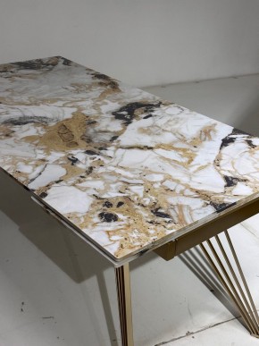 Стол ACERRA NEW 160 GLOSS GRAND JADE SOLID CERAMIC/ каркас цвета шампань, ®DISAUR в Менделеевске - mendeleevsk.ok-mebel.com | фото 5