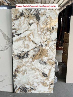 Стол ACERRA NEW 160 GLOSS GRAND JADE SOLID CERAMIC/ каркас цвета шампань, ®DISAUR в Менделеевске - mendeleevsk.ok-mebel.com | фото 6