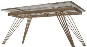 Стол ACERRA NEW 160 GLOSS GRAND JADE SOLID CERAMIC/ каркас цвета шампань, ®DISAUR в Менделеевске - mendeleevsk.ok-mebel.com | фото 9