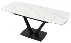 Стол ALATRI 120 MATT WHITE MARBLE SOLID CERAMIC / BLACK, ®DISAUR в Менделеевске - mendeleevsk.ok-mebel.com | фото 4