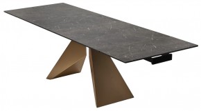 Стол ALES 180 BLACK GRAVE SOLID CERAMIC, керамика / бронзовый, ®DISAUR в Менделеевске - mendeleevsk.ok-mebel.com | фото 7