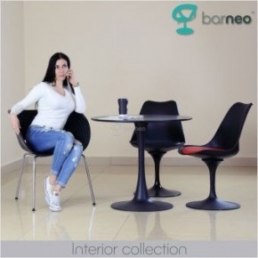 Стол Barneo T-3 Tulip style (RAL9017 черный, D100) в Менделеевске - mendeleevsk.ok-mebel.com | фото 2