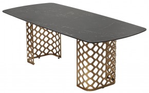 Стол CHIAVARI 220 KL-116 Черный мрамор матовый, итальянская керамика / бронзовый, ®DISAUR в Менделеевске - mendeleevsk.ok-mebel.com | фото 7