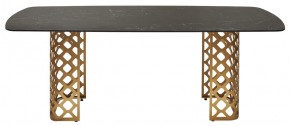 Стол CHIAVARI 220 KL-116 Черный мрамор матовый, итальянская керамика / бронзовый, ®DISAUR в Менделеевске - mendeleevsk.ok-mebel.com | фото 8