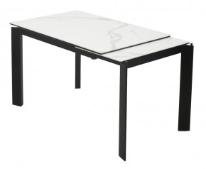 Стол CORNER 120 HIGH GLOSS STATUARIO керамика, стекло/ черный каркас, ®DISAUR в Менделеевске - mendeleevsk.ok-mebel.com | фото 3