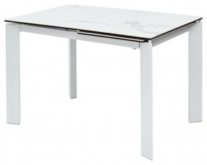 Стол CORNER 120 MATTE STATUARIO Белый мрамор матовый керамика, стекло/ белый каркас, ®DISAUR в Менделеевске - mendeleevsk.ok-mebel.com | фото 2