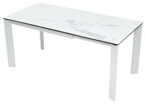 Стол CORNER 120 MATTE STATUARIO Белый мрамор матовый керамика, стекло/ белый каркас, ®DISAUR в Менделеевске - mendeleevsk.ok-mebel.com | фото 3