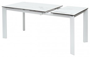 Стол CORNER 120 MATTE STATUARIO Белый мрамор матовый керамика, стекло/ белый каркас, ®DISAUR в Менделеевске - mendeleevsk.ok-mebel.com | фото 5