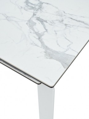 Стол CORNER 120 MATTE STATUARIO Белый мрамор матовый керамика, стекло/ белый каркас, ®DISAUR в Менделеевске - mendeleevsk.ok-mebel.com | фото 6