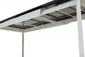 Стол CREMONA 140 HIGH GLOSS STATUARIO Белый мрамор глянцевый, керамика/ белый каркас, ®DISAUR в Менделеевске - mendeleevsk.ok-mebel.com | фото 2