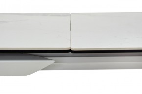 Стол CREMONA 140 HIGH GLOSS STATUARIO Белый мрамор глянцевый, керамика/ белый каркас, ®DISAUR в Менделеевске - mendeleevsk.ok-mebel.com | фото 3
